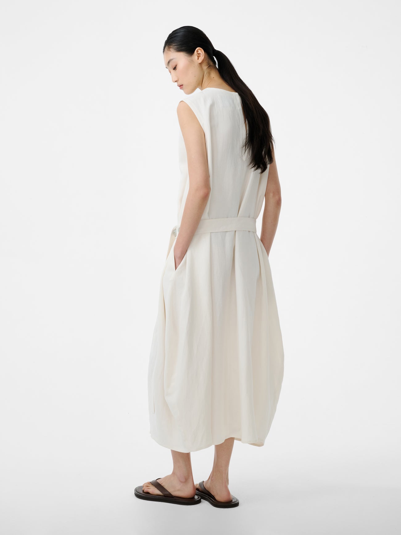 Wold Linen Dress in Chalk