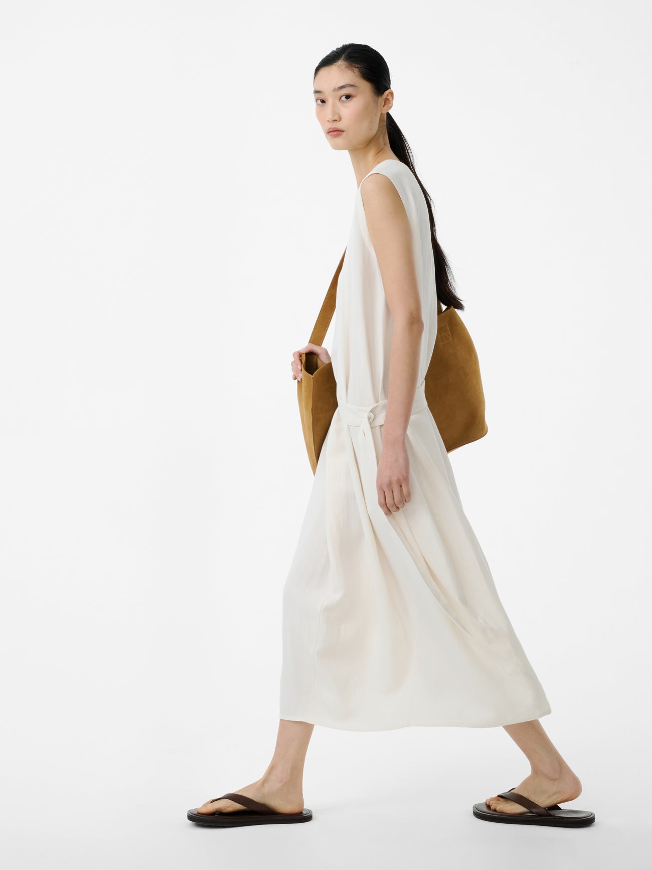 Wold Linen Dress in Chalk