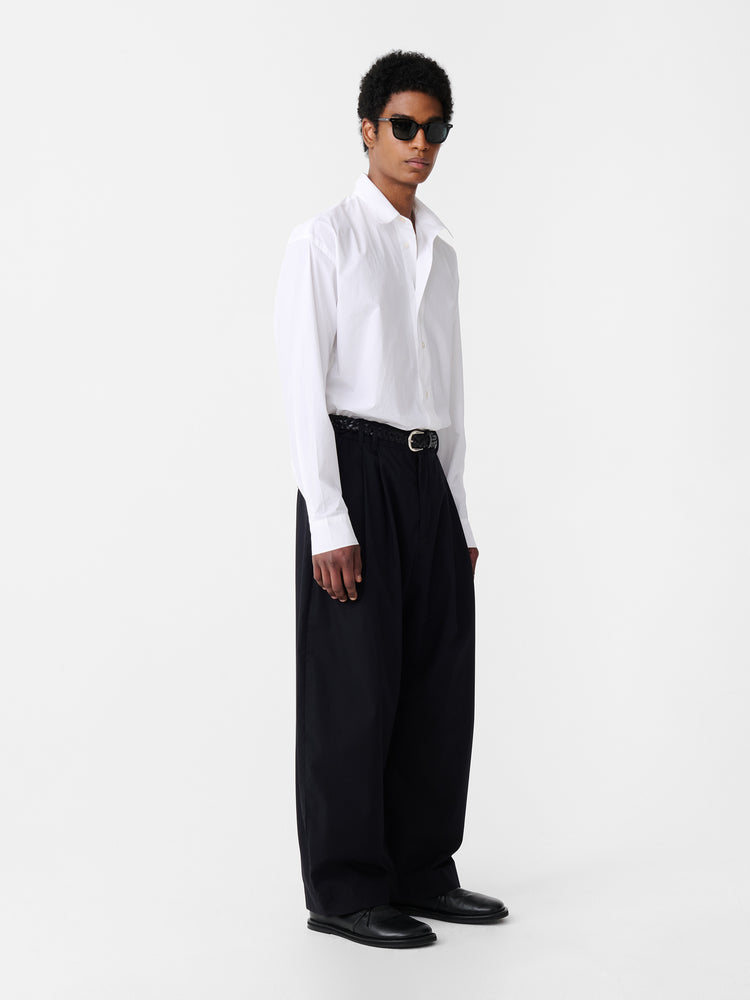 Yale Cotton Pant in Darkest Navy