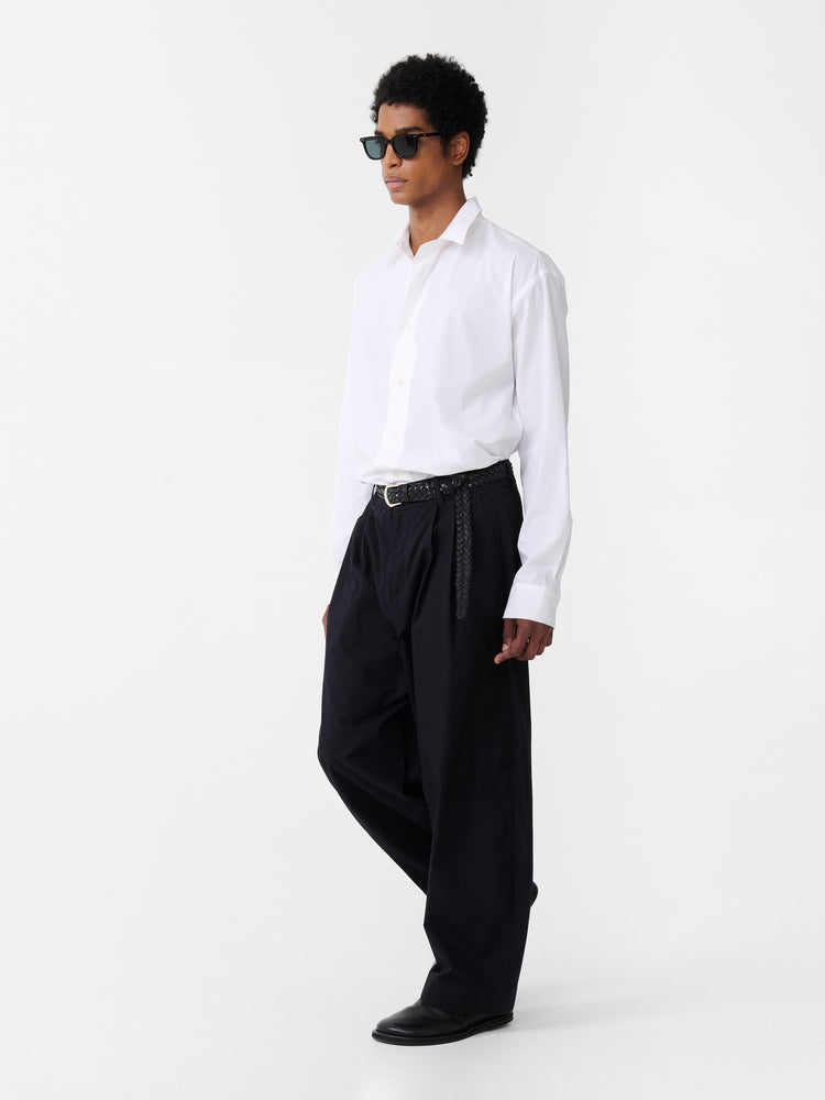 Yale Cotton Pant in Darkest Navy