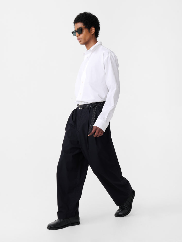 Yale Cotton Pant in Darkest Navy
