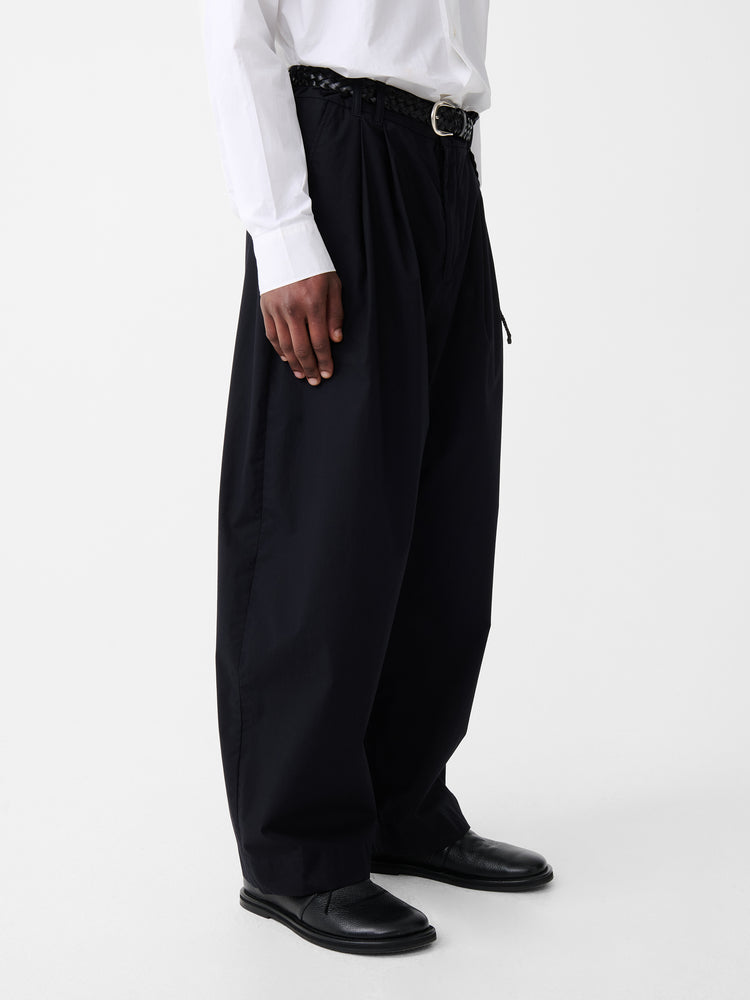 Yale Cotton Pant in Darkest Navy