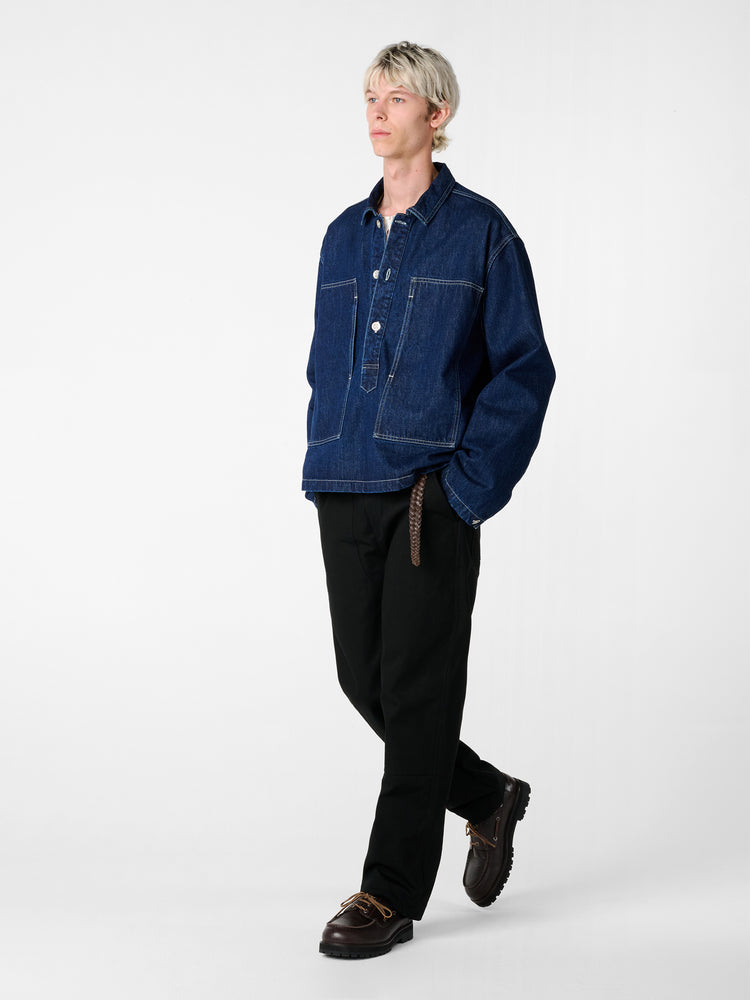 York Denim Popover Shirt in Indigo Wash