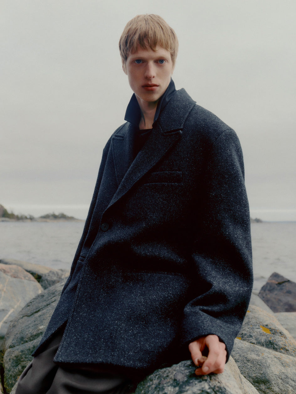 Slip Coat in Tweed Multi - Studio Nicholson
