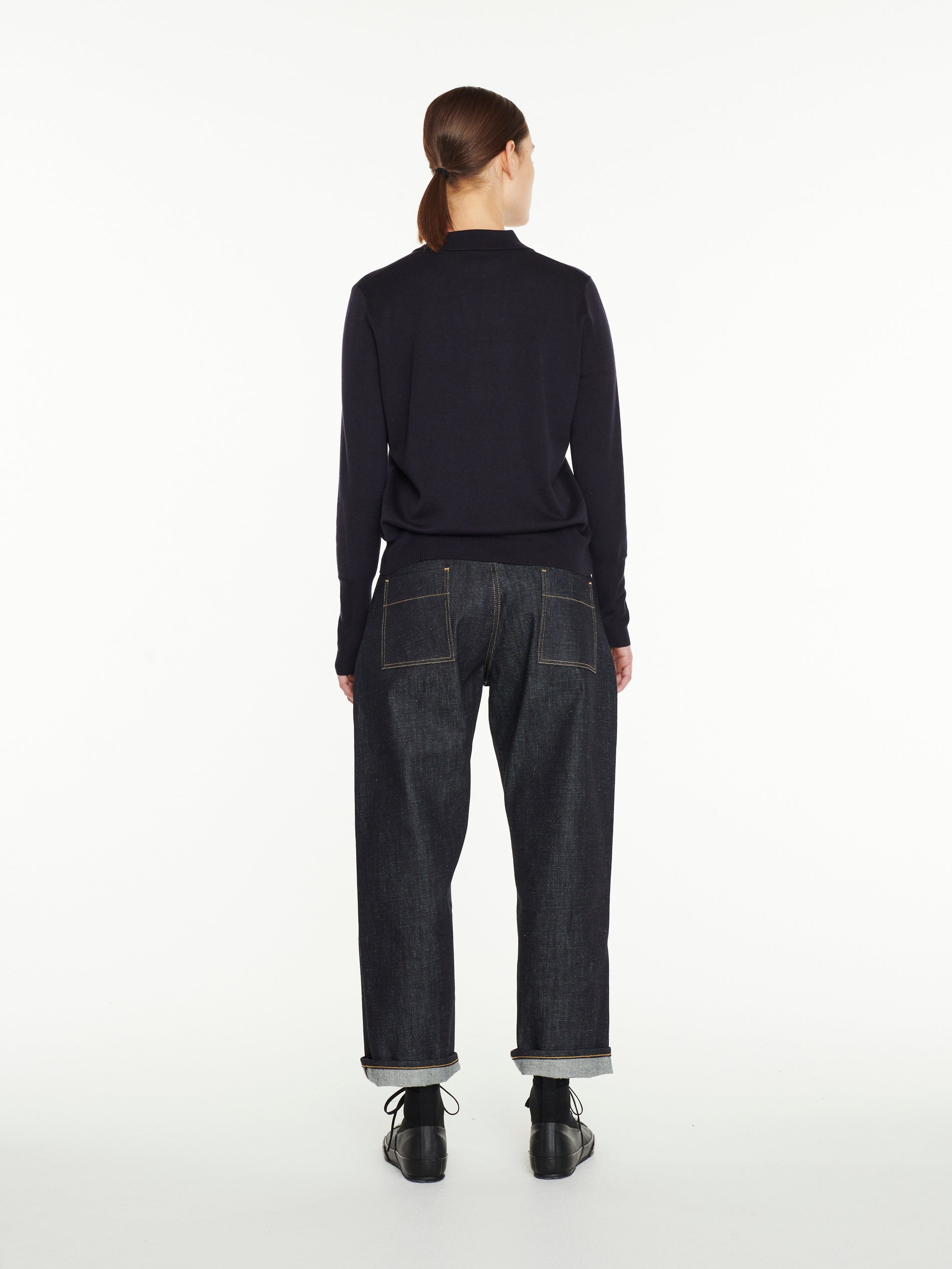 Uejo Knit Polo In Dark Navy
