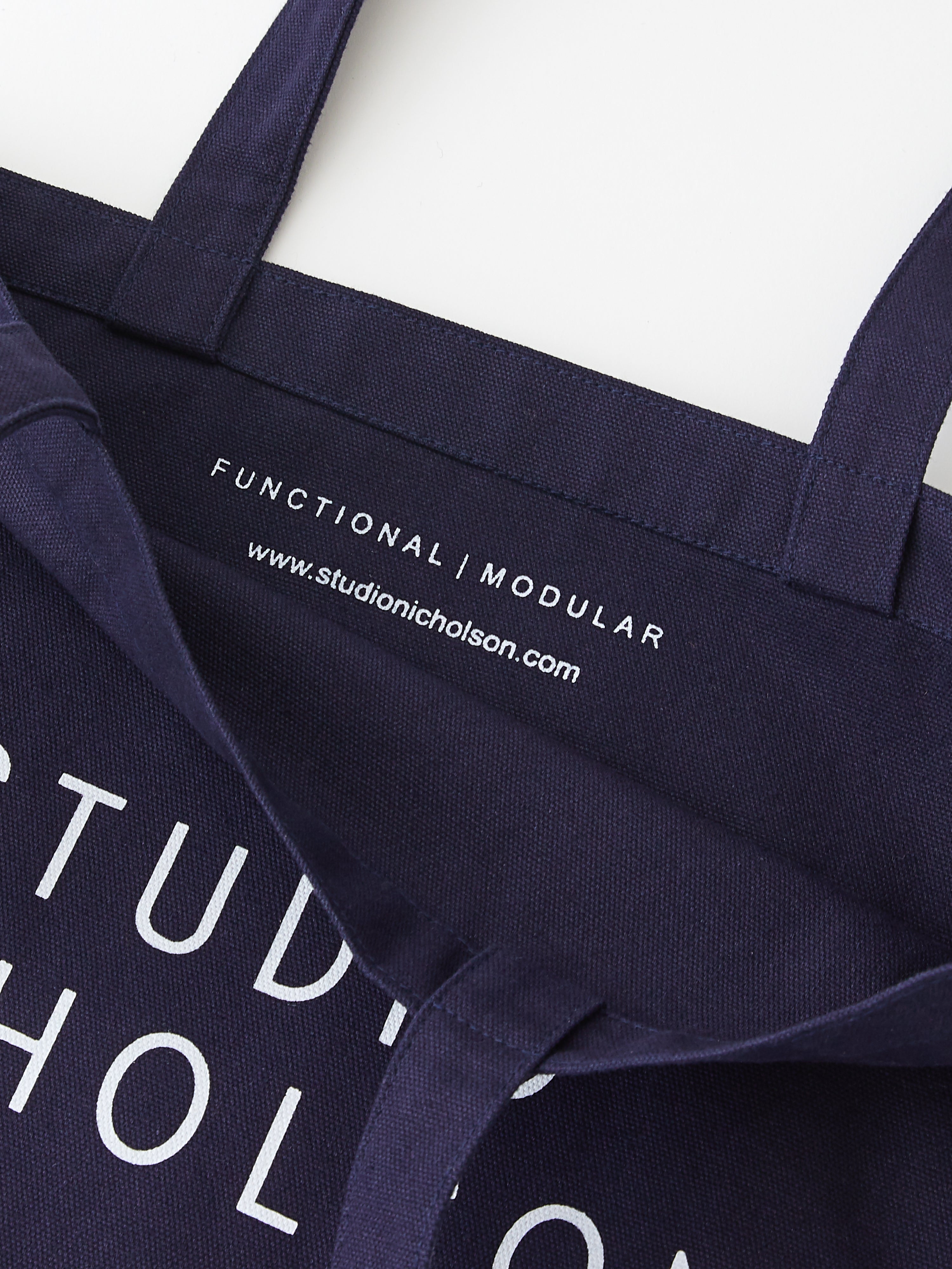 STUDIO NICHOLSON｜TOTEBAGS (SMALL TOTE SNW DARK NAVY (40 Studio Nicholson Small Tote Bag in Dark Navy