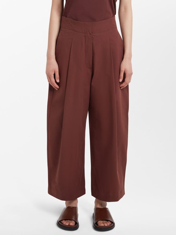 Dordoni Powder Cotton Pant in Chestnut