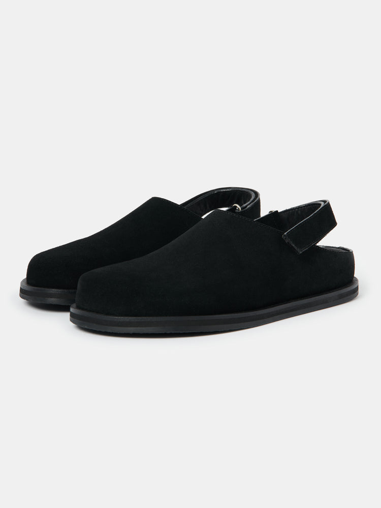 Hardning Suede Clog in Black