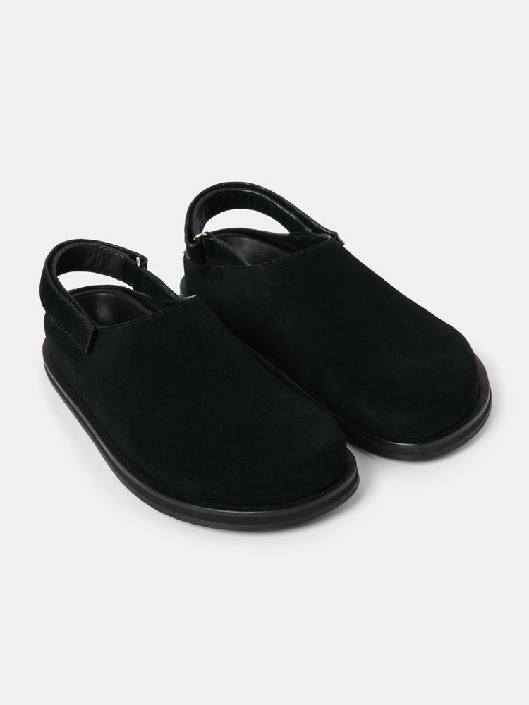 Hardning Suede Clog in Black