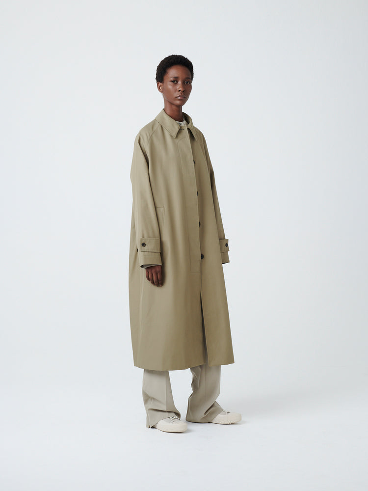 Holin Coated Cotton Coat in Birch