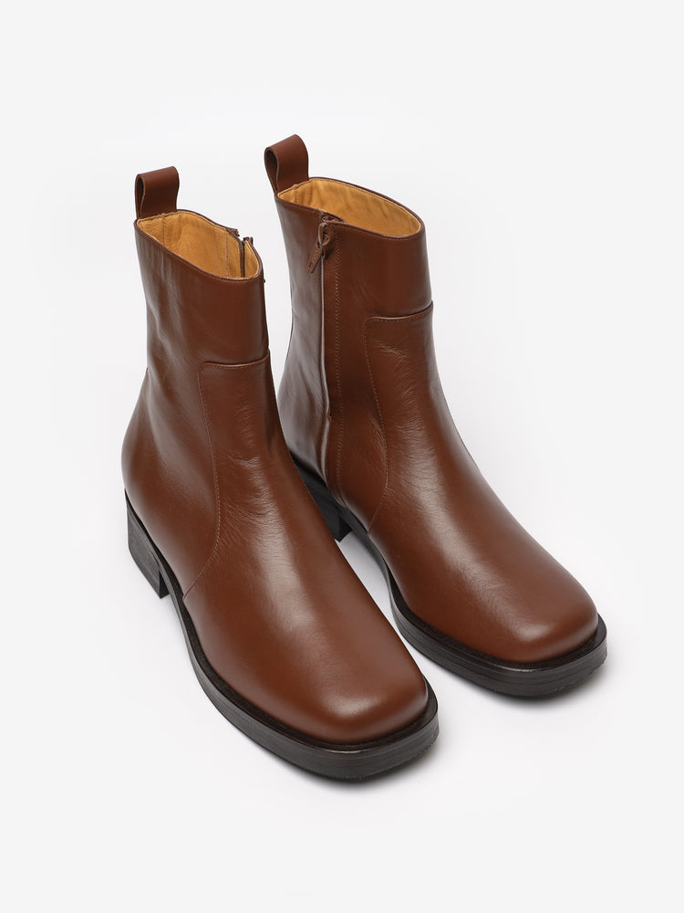Men's Square Boot in Whiskey