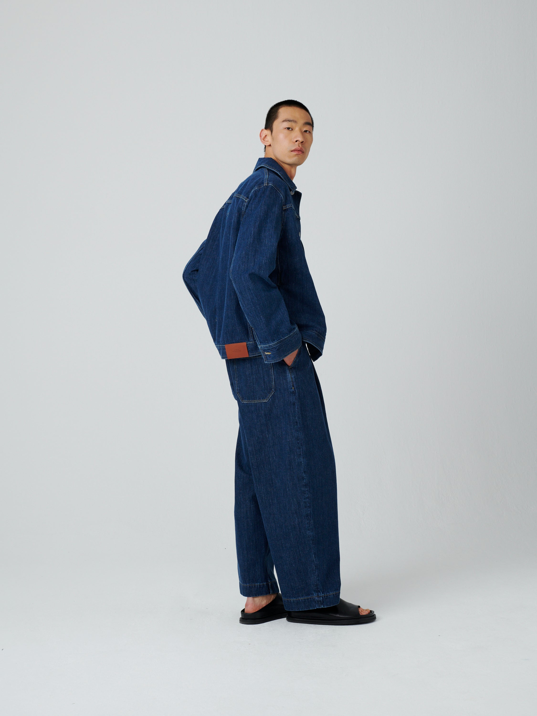 Puch Washed Denim Pant in Indigo– Studio Nicholson