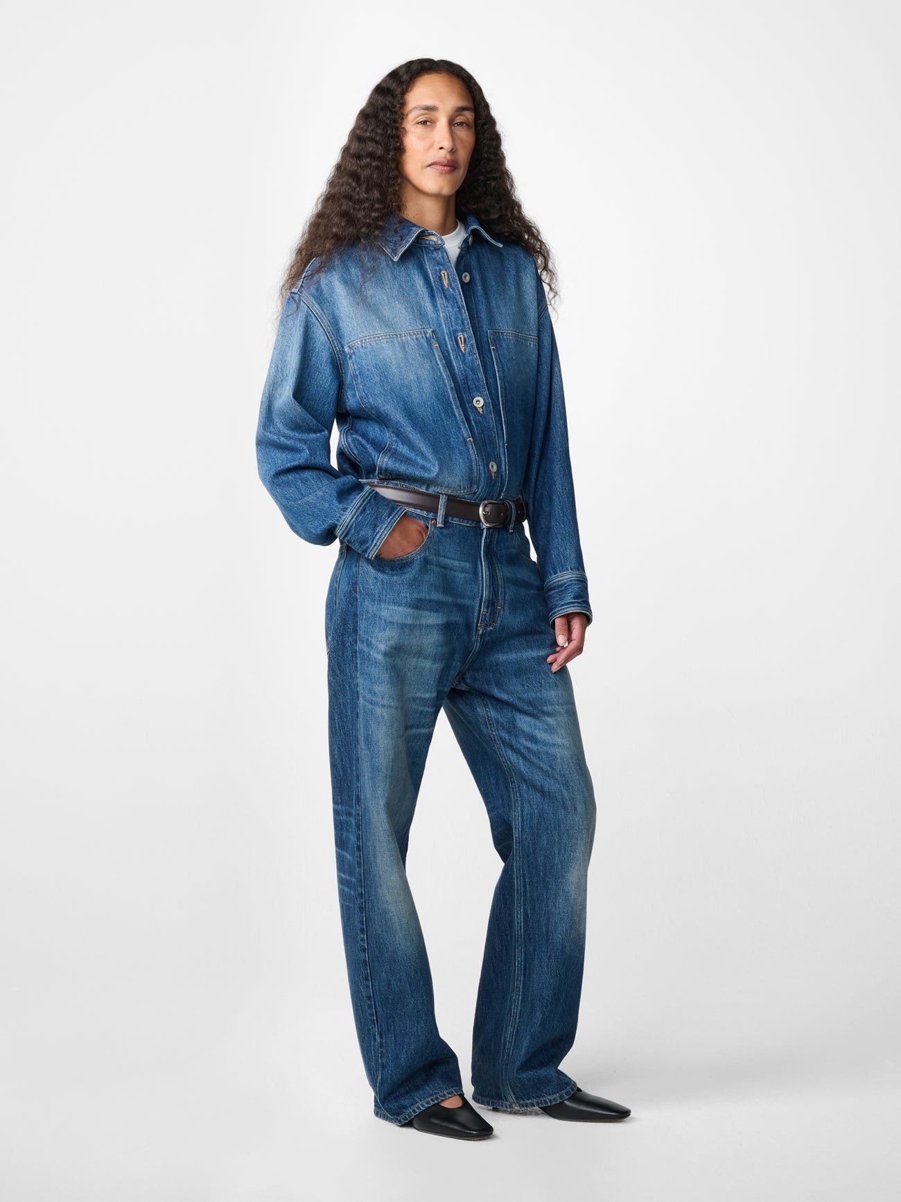Paso Denim Shirt in Thrashed Indigo Wash