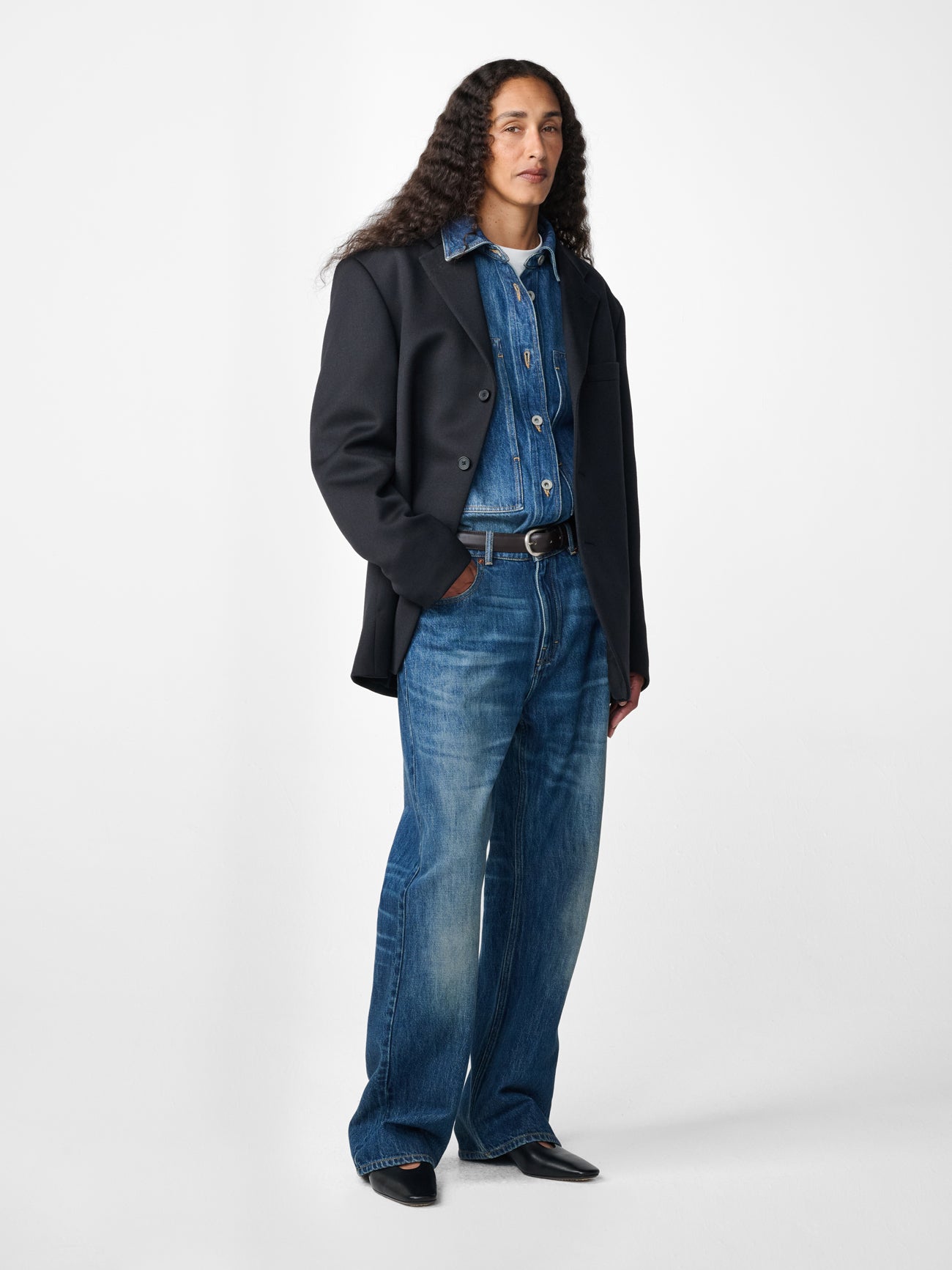 Sono Wool Twill Jacket in Black