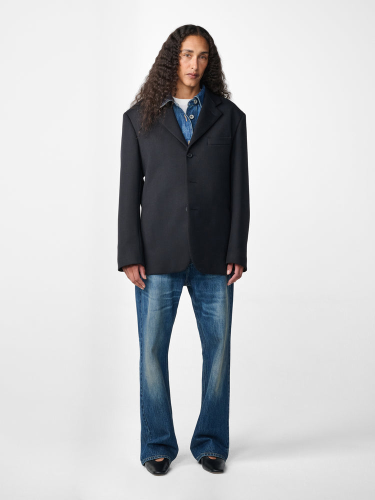 Sono Wool Twill Jacket in Black