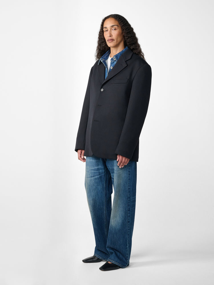 Sono Wool Twill Jacket in Black