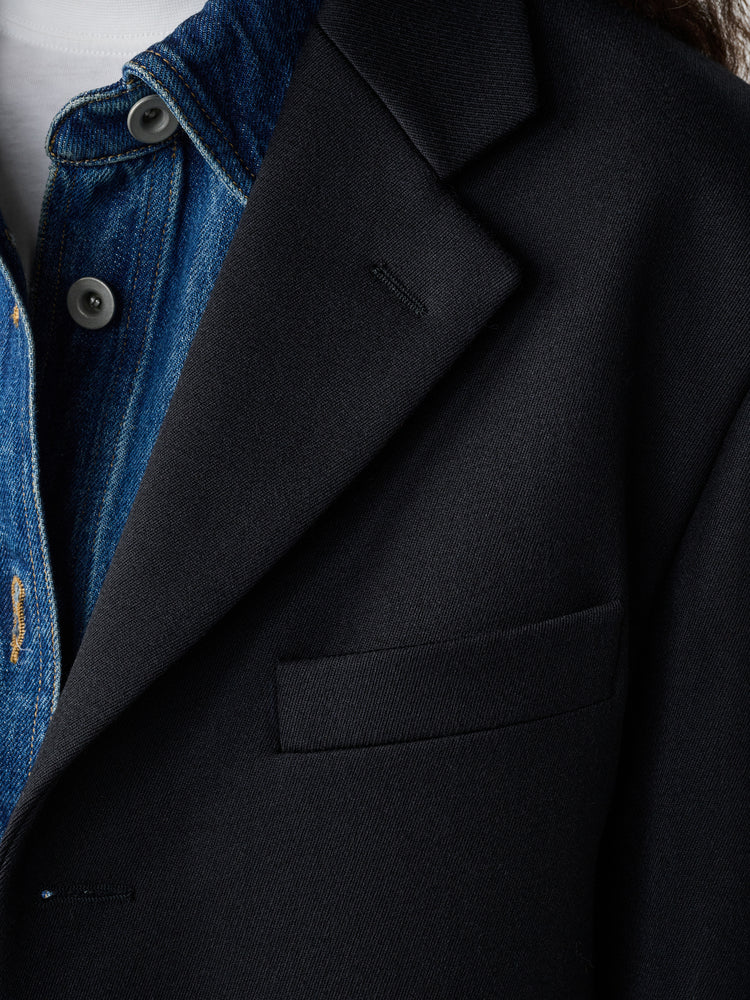 Sono Wool Twill Jacket in Black