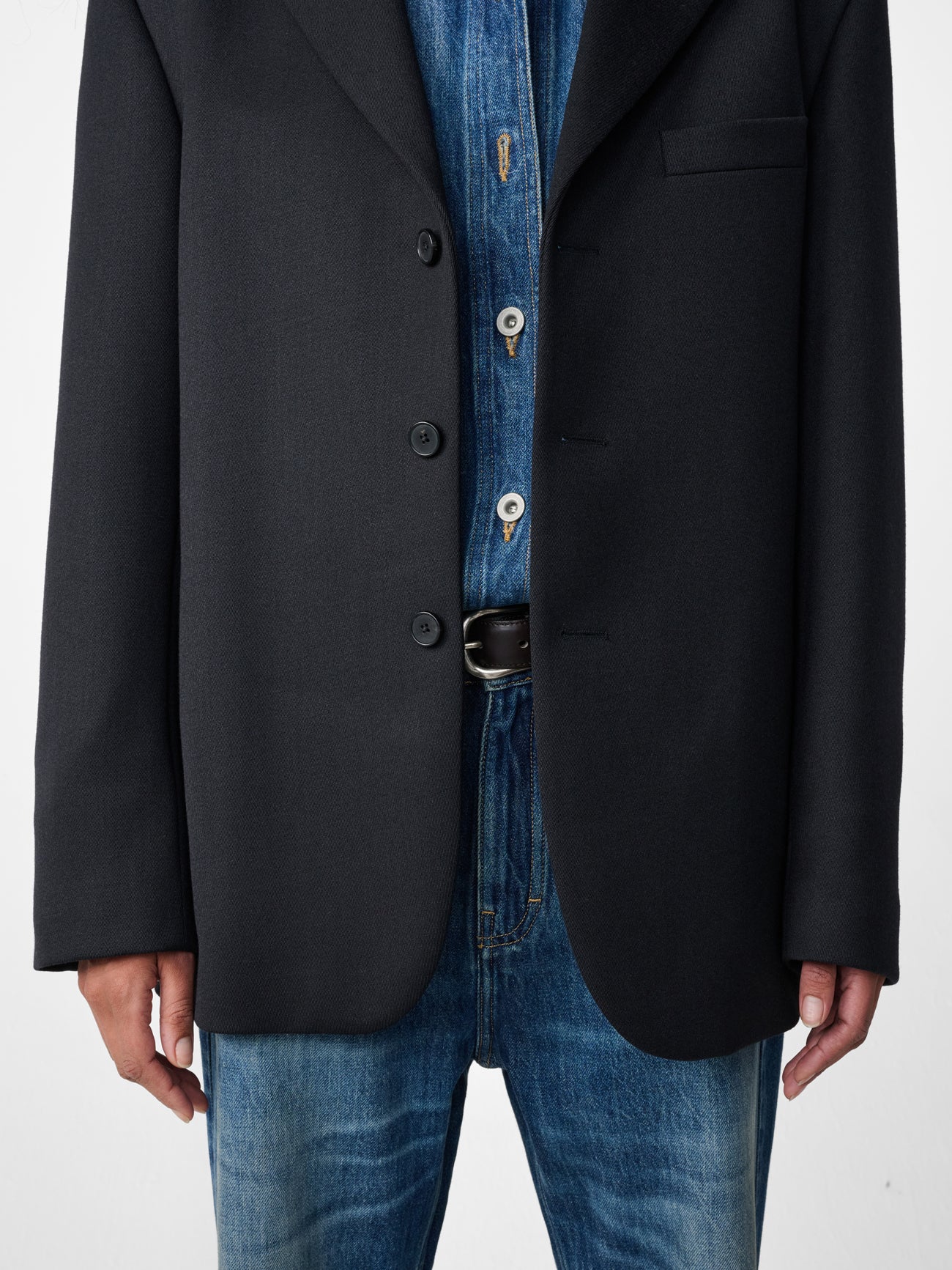 Sono Wool Twill Jacket in Black