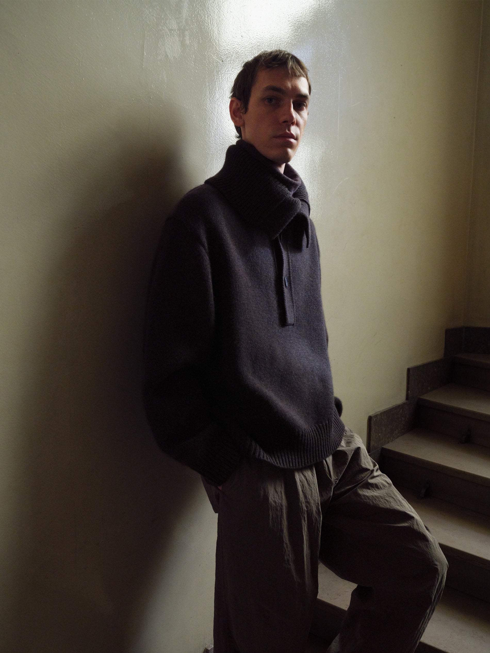 Orena Knit Polo in Espresso Brown