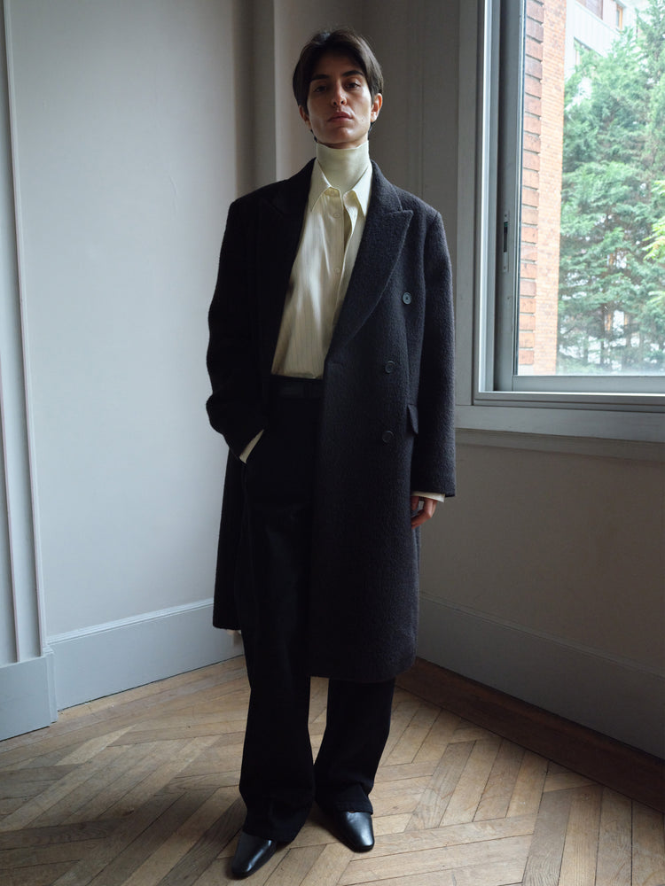Aber Wool Coat in Cola