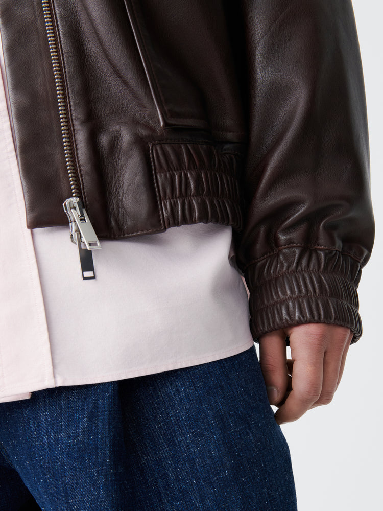 Piston Leather Jacket in Brown