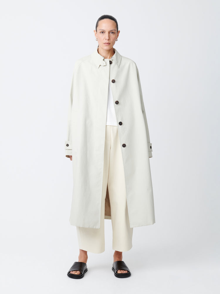 Holin Coated Cotton Coat in Dove