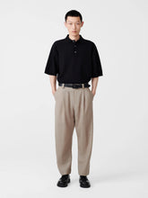 Tuck Tropical Wool Pant in Straw Melange - Studio Nicholson