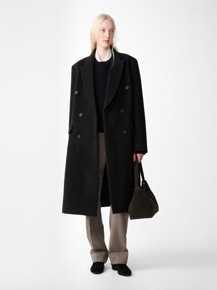 Aber Wool Coat in Cola