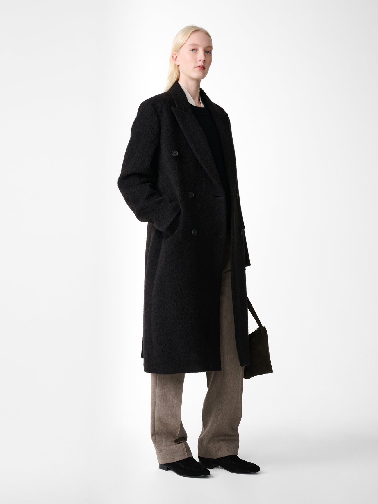 Aber Wool Coat in Cola