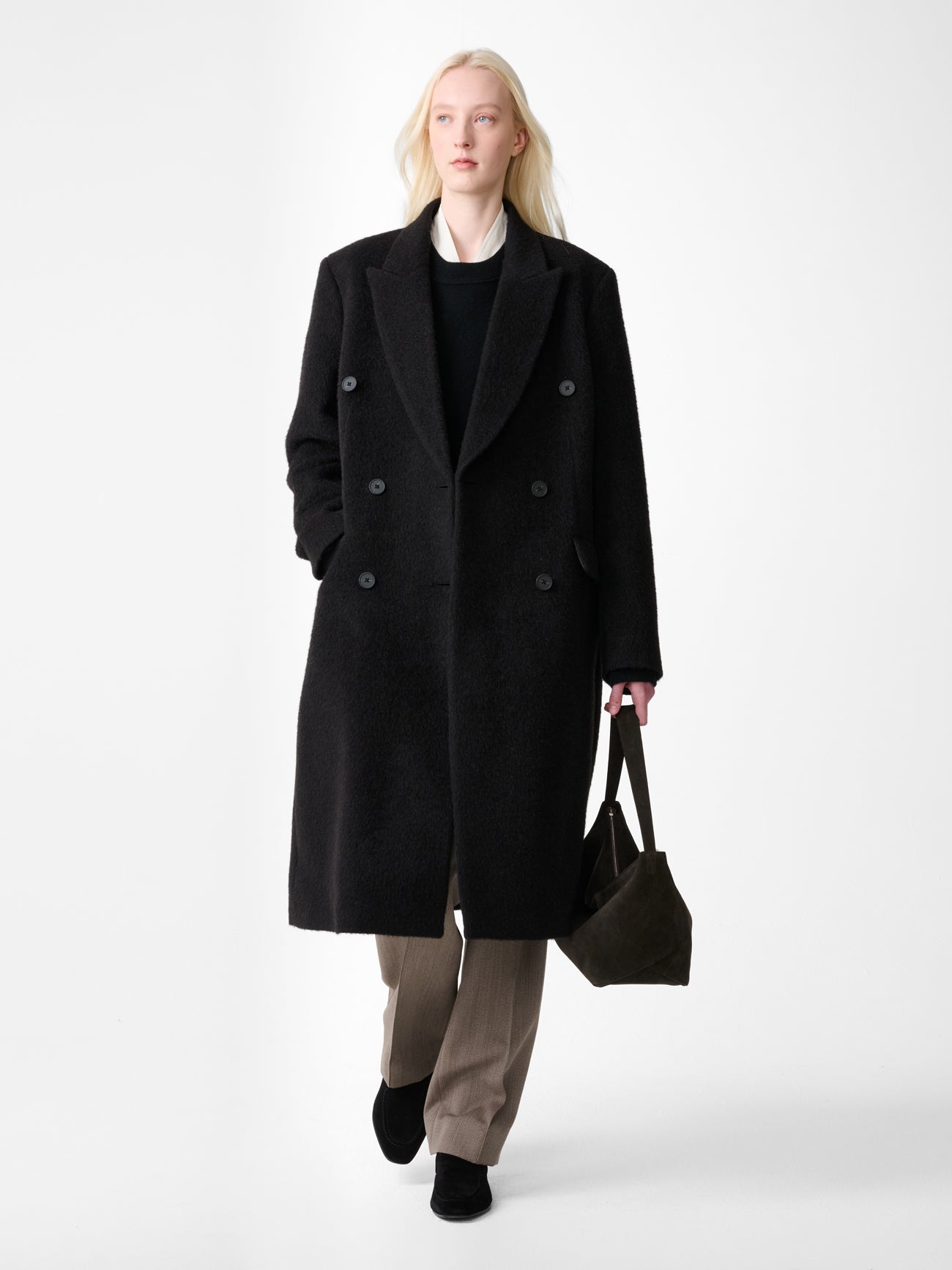 Aber Wool Coat in Cola