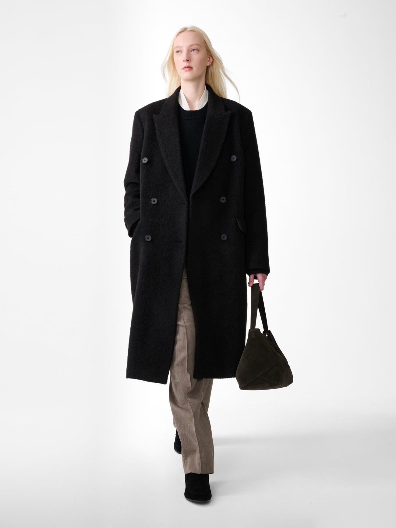 Aber Wool Coat in Cola