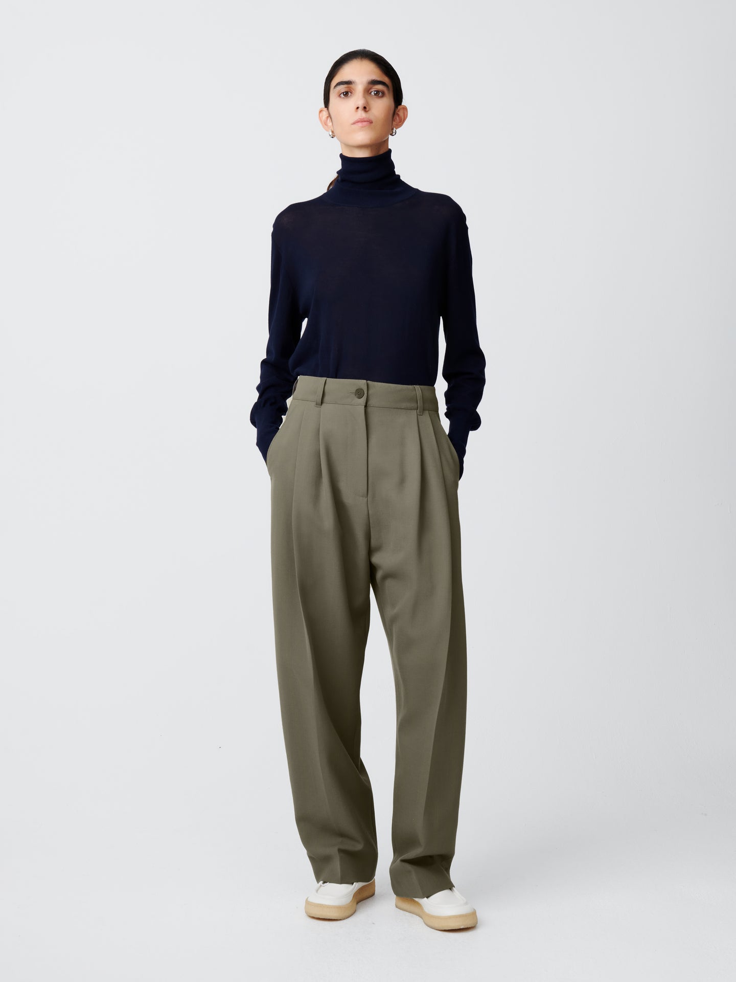 Acuna Wool Pant in Reed