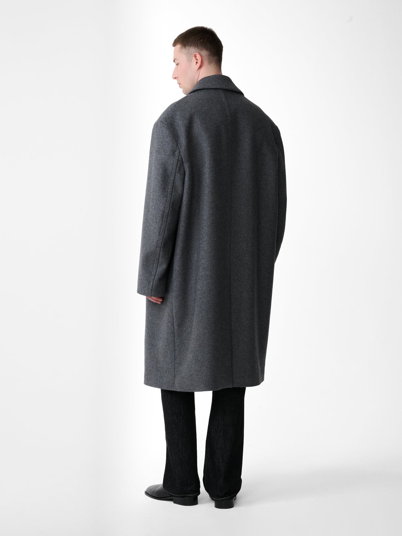 Ady Wool Coat in Charcoal