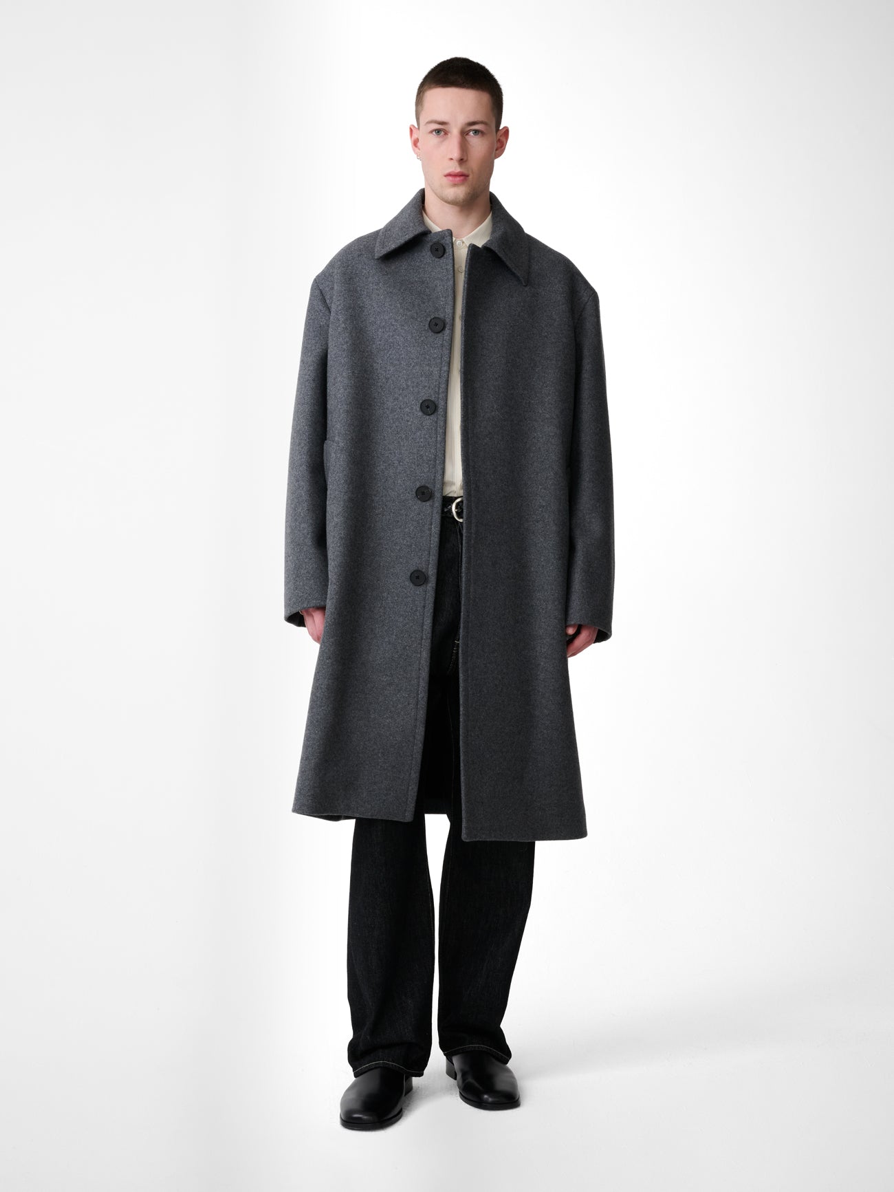 Ady Wool Coat in Charcoal