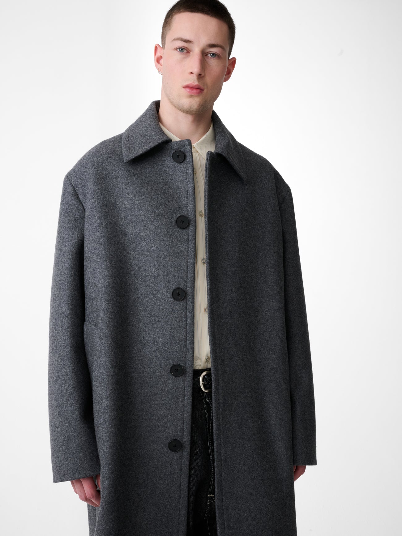 Ady Wool Coat in Charcoal