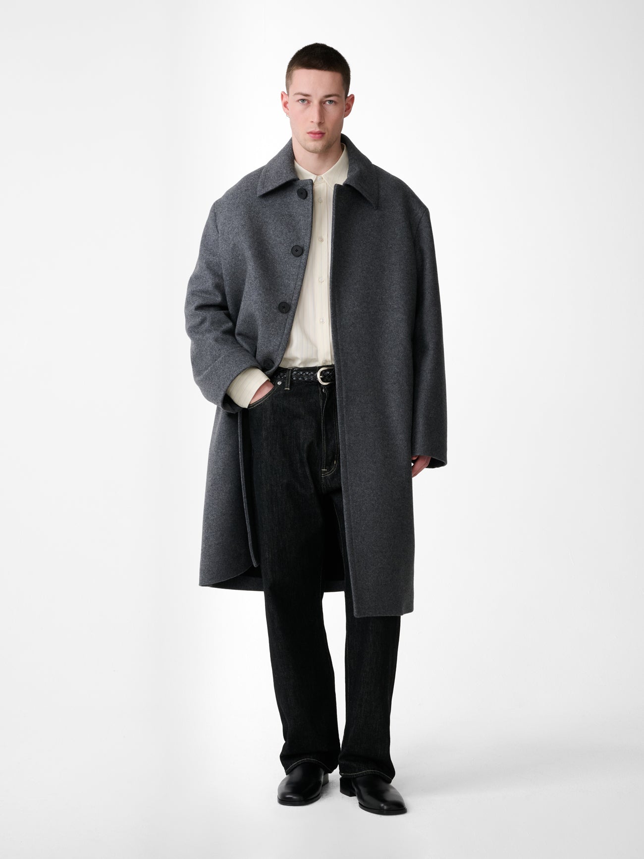 Ady Wool Coat in Charcoal