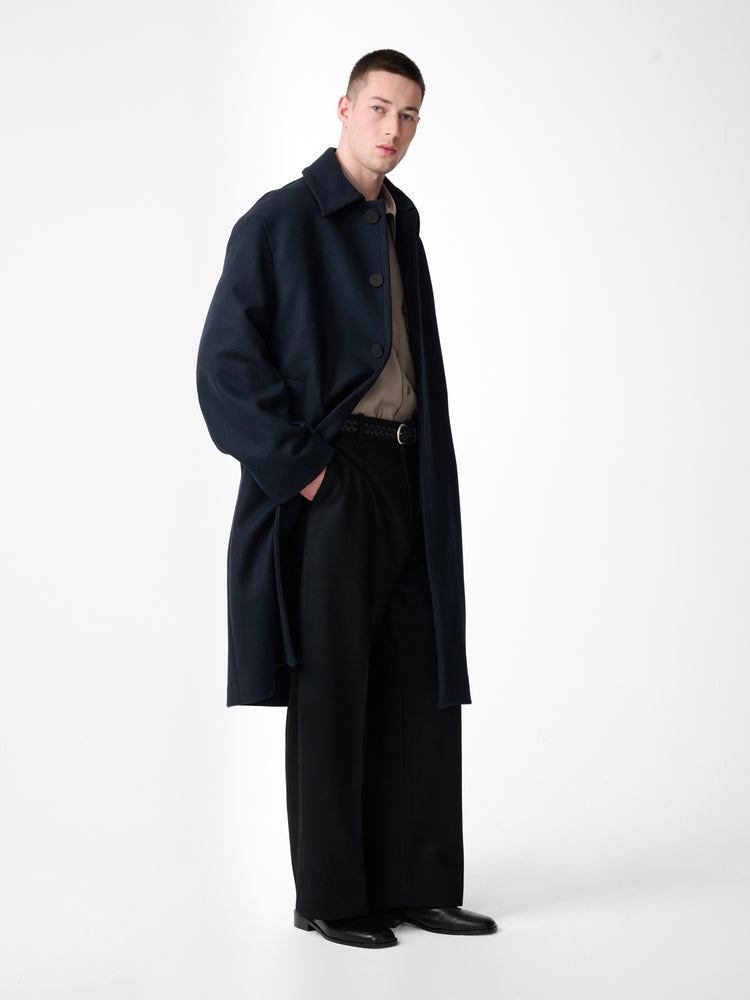 Ady Wool Coat in Navy