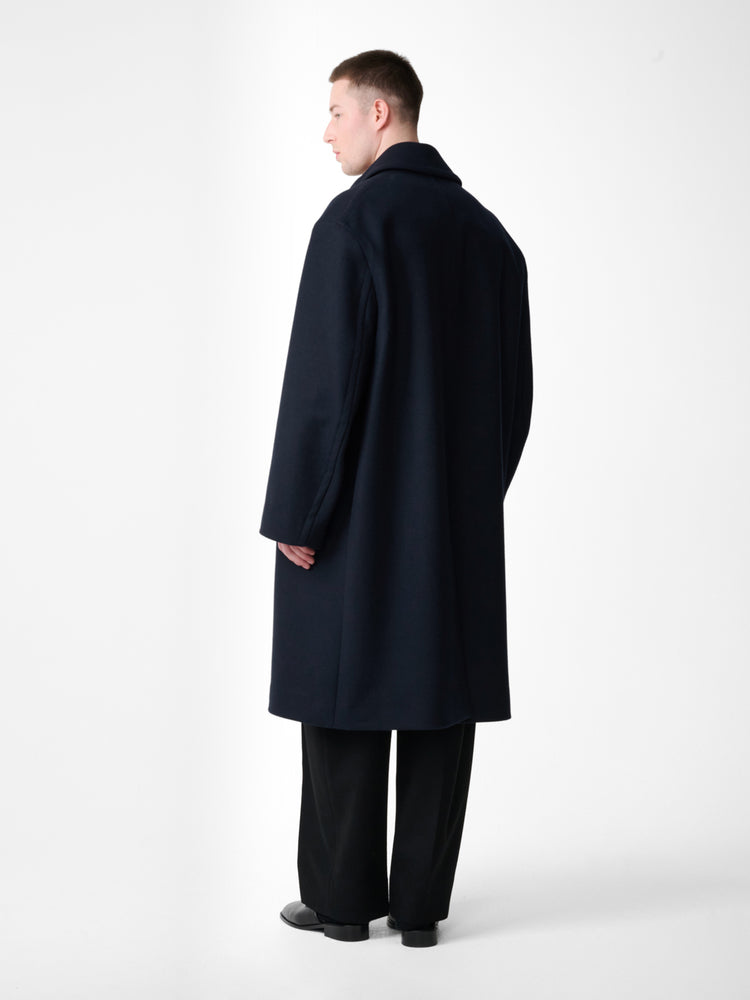 Ady Wool Coat in Navy