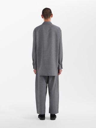 Akako Wool Shirt in Uniform Grey– Studio Nicholson