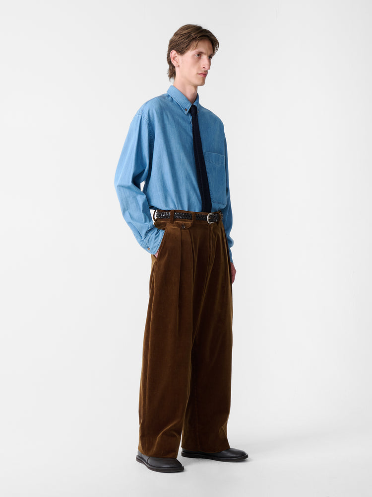 SN X BEAMS PLUS Alvy Corduroy Pant in Toffee