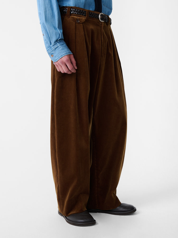 SN X BEAMS PLUS Alvy Corduroy Pant in Toffee