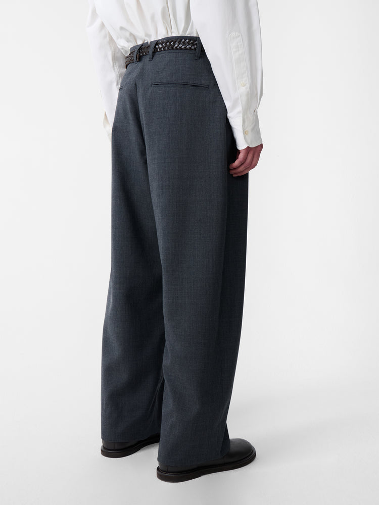 SN X BEAMS PLUS Alvy Tropical Wool Pant in Charcoal Marl