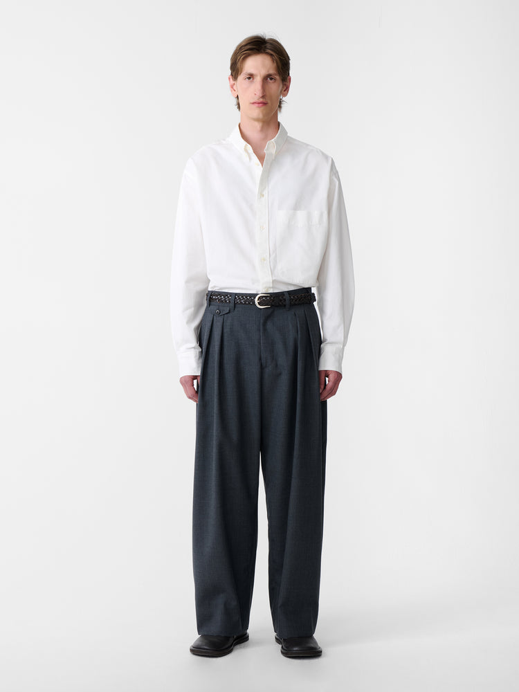 SN X BEAMS PLUS Alvy Tropical Wool Pant in Charcoal Marl