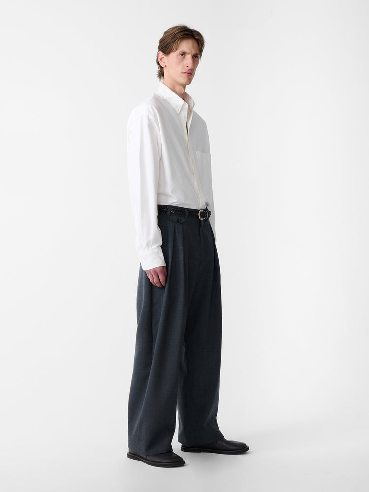 SN X BEAMS PLUS Alvy Tropical Wool Pant in Charcoal Marl