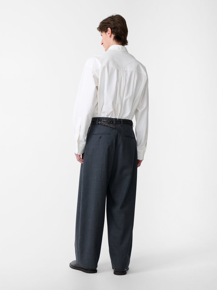 SN X BEAMS PLUS Alvy Tropical Wool Pant in Charcoal Marl