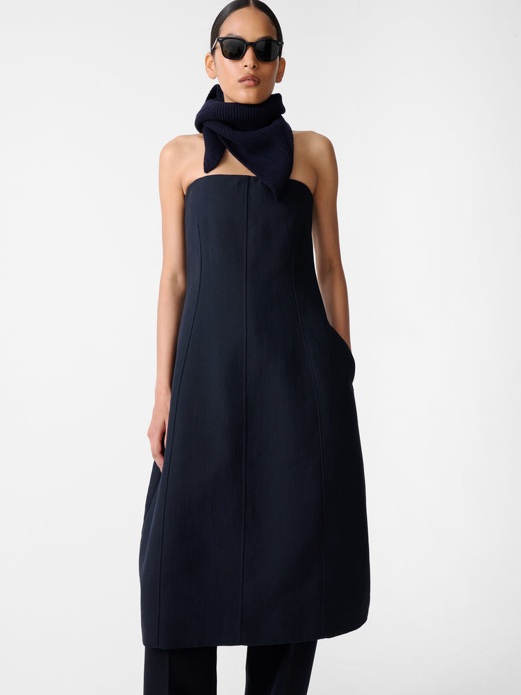 Aude Dress in Darkest Navy