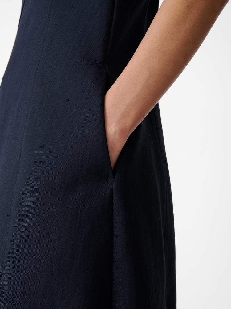 Aude Dress in Darkest Navy