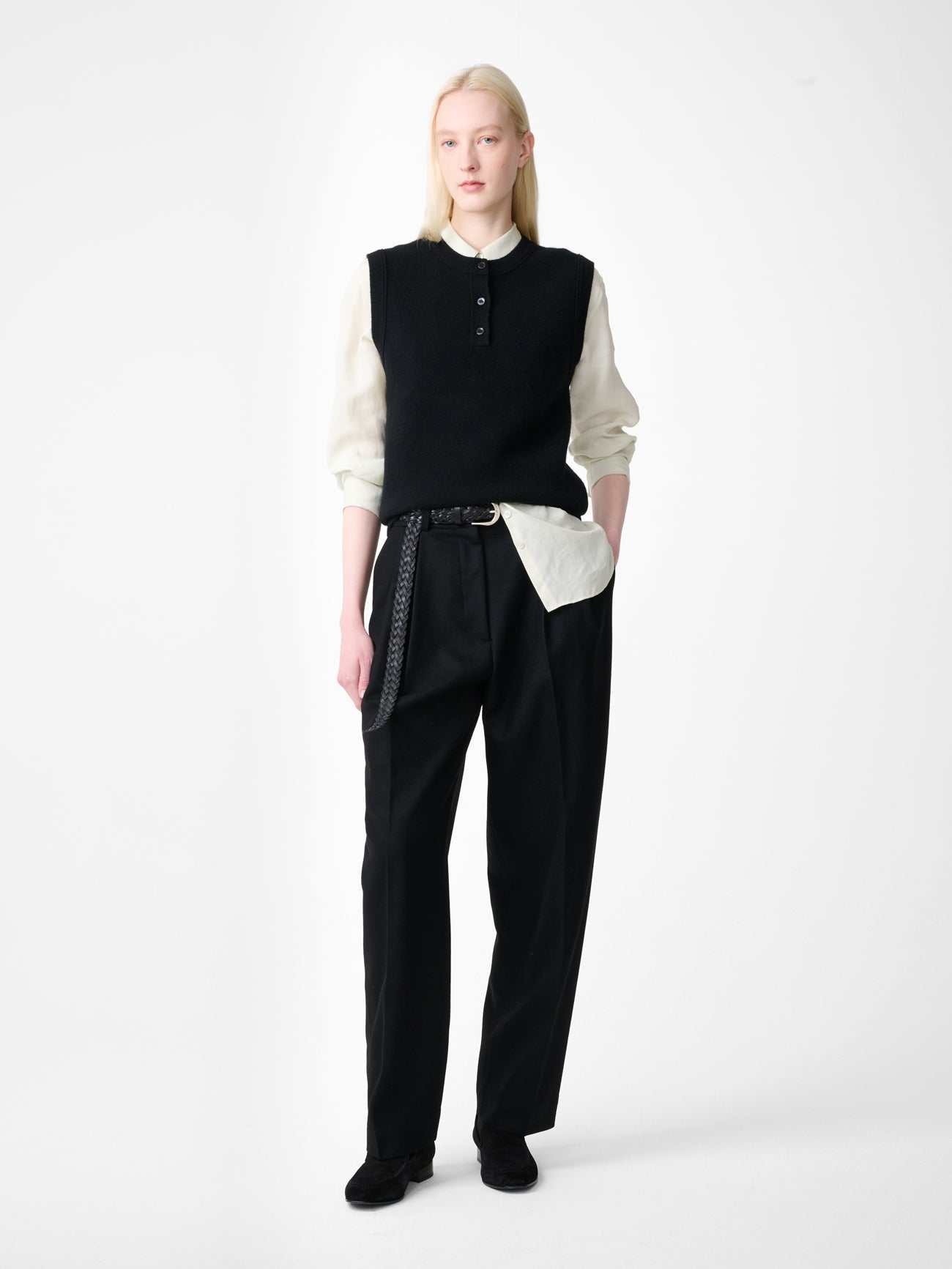 Aurel Knit Vest in Black