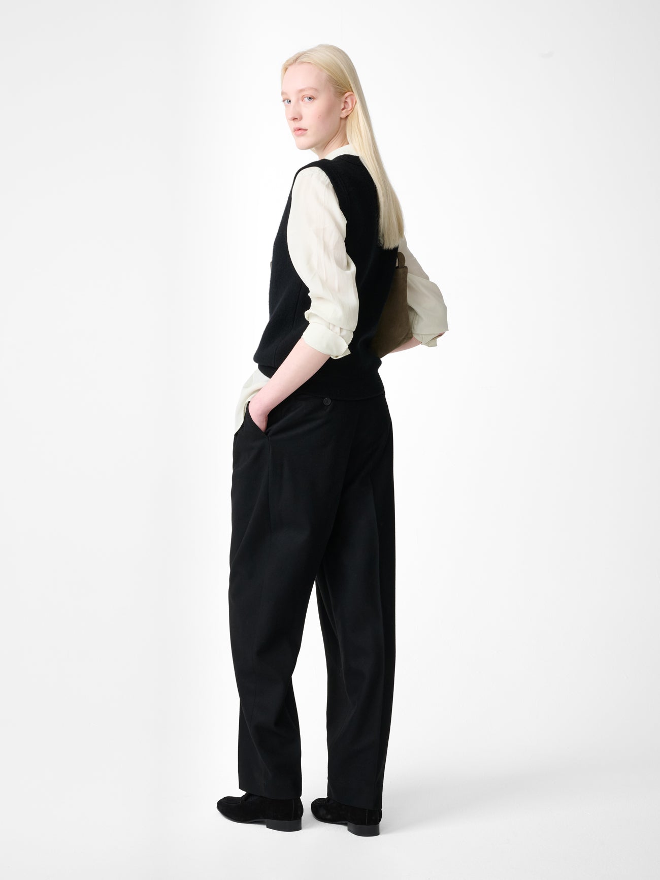 Aurel Knit Vest in Black