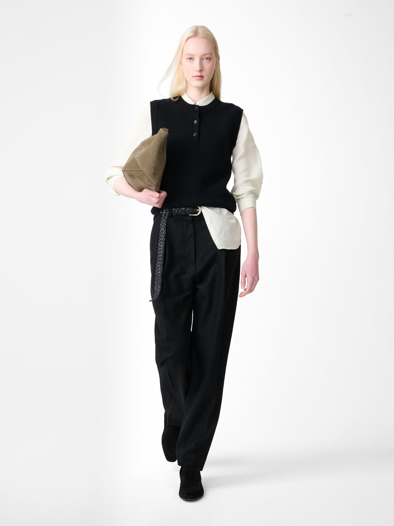 Aurel Knit Vest in Black